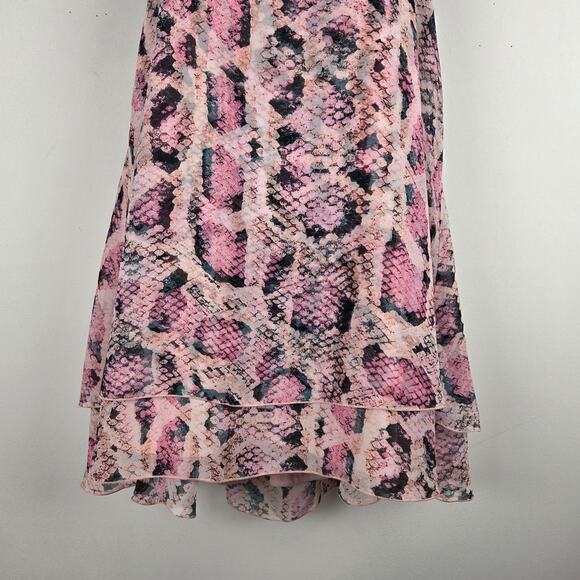 Show Me‎ Your Mumu Christy Mini Dress Large Pink Python Spaghetti Strap Festival - Picture 4 of 8